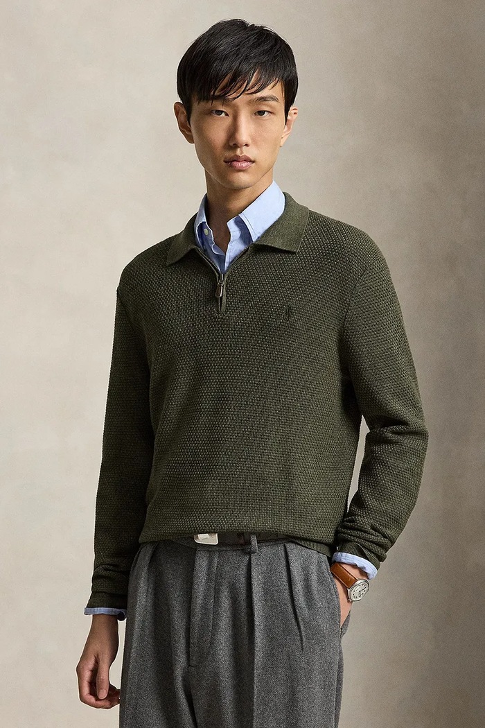 Polo Ralph Lauren Sweter męski wełniany zielony 710B26772