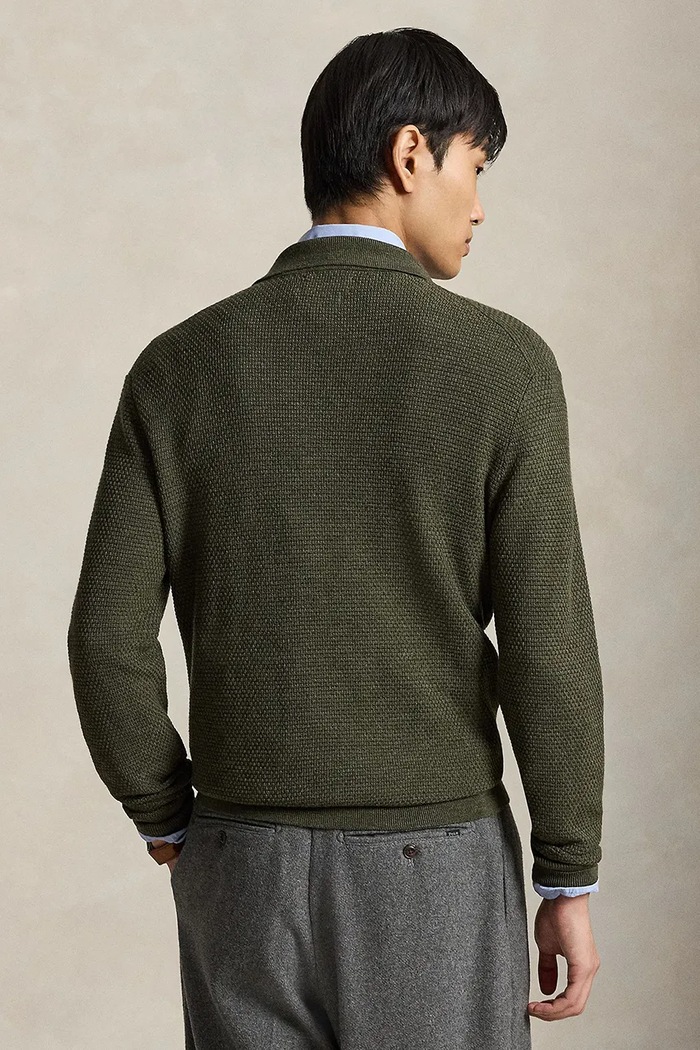 Polo Ralph Lauren Sweter męski wełniany 710B26772 zielony AW26