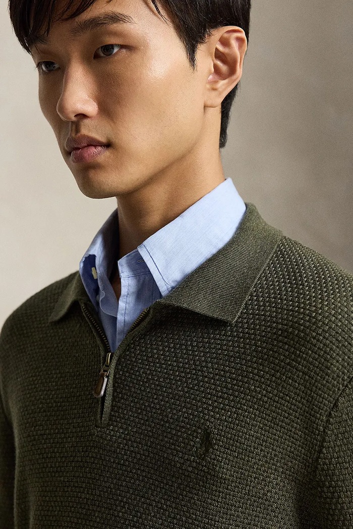 Sweter męski wełniany Polo Ralph Lauren 710B26772 zielony