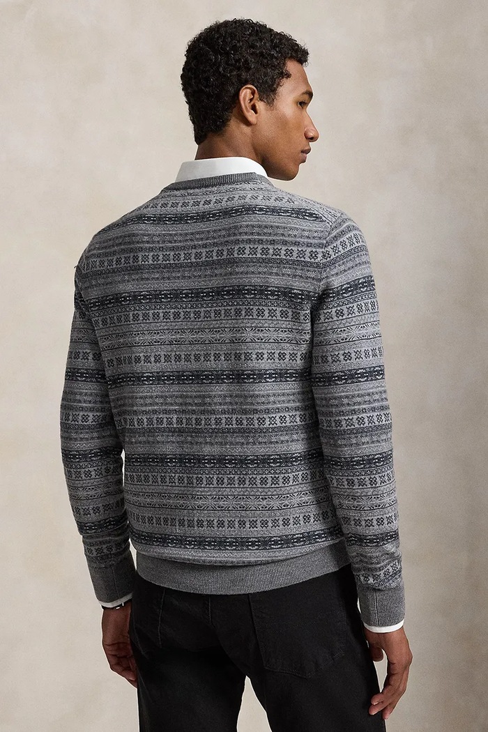 Polo Ralph Lauren Sweter męski wełniany 710B23899 szary AW26