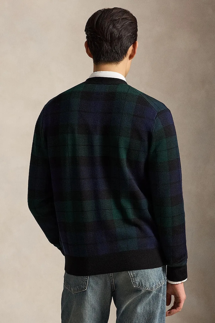 Polo Ralph Lauren kardigan męski wełniany 710B23895 granatowy AW26