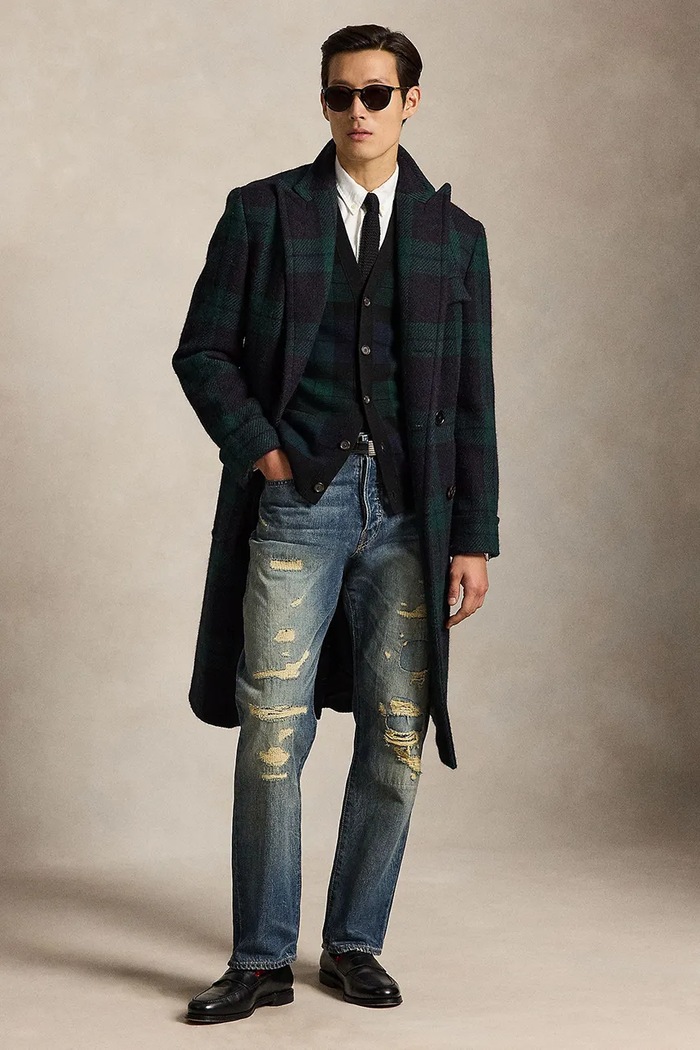 Odzież Polo Ralph Lauren kardigan męski wełniany 710B23895 granatowy