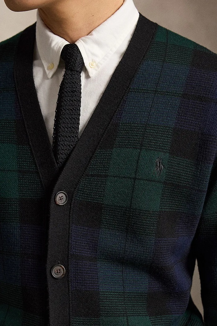 Polo Ralph Lauren kardigan męski wełniany granatowy 710B23895