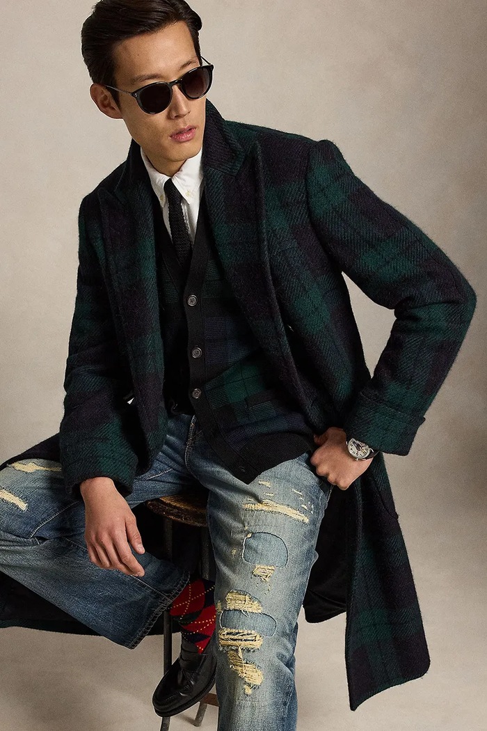 Polo Ralph Lauren kardigan męski wełniany 710B23895 granatowy