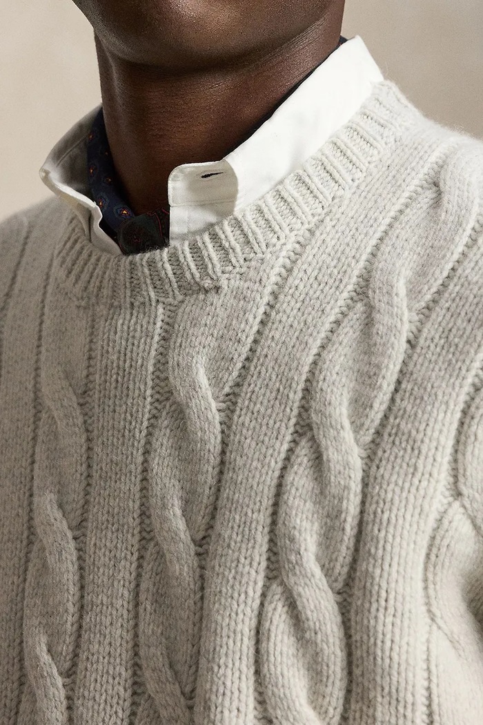 Polo Ralph Lauren sweter męski wełniany szary 710B23645