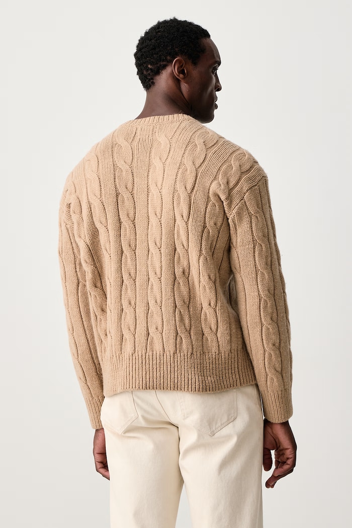 Odzież Polo Ralph Lauren Sweter męski wełniany 710B23645 brązowy