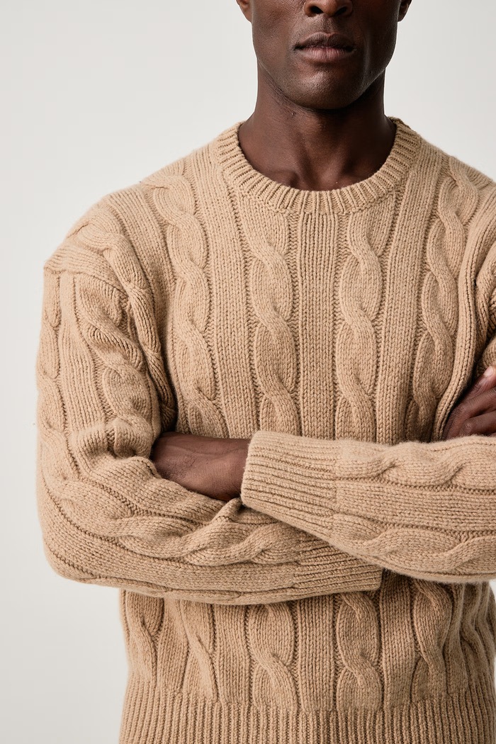 Sweter męski wełniany Polo Ralph Lauren 710B23645 brązowy