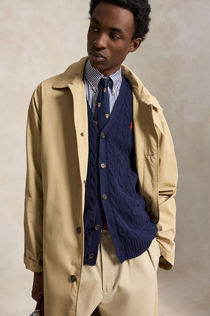 Kardigan męski wełniany Polo Ralph Lauren granatowy 710B22611