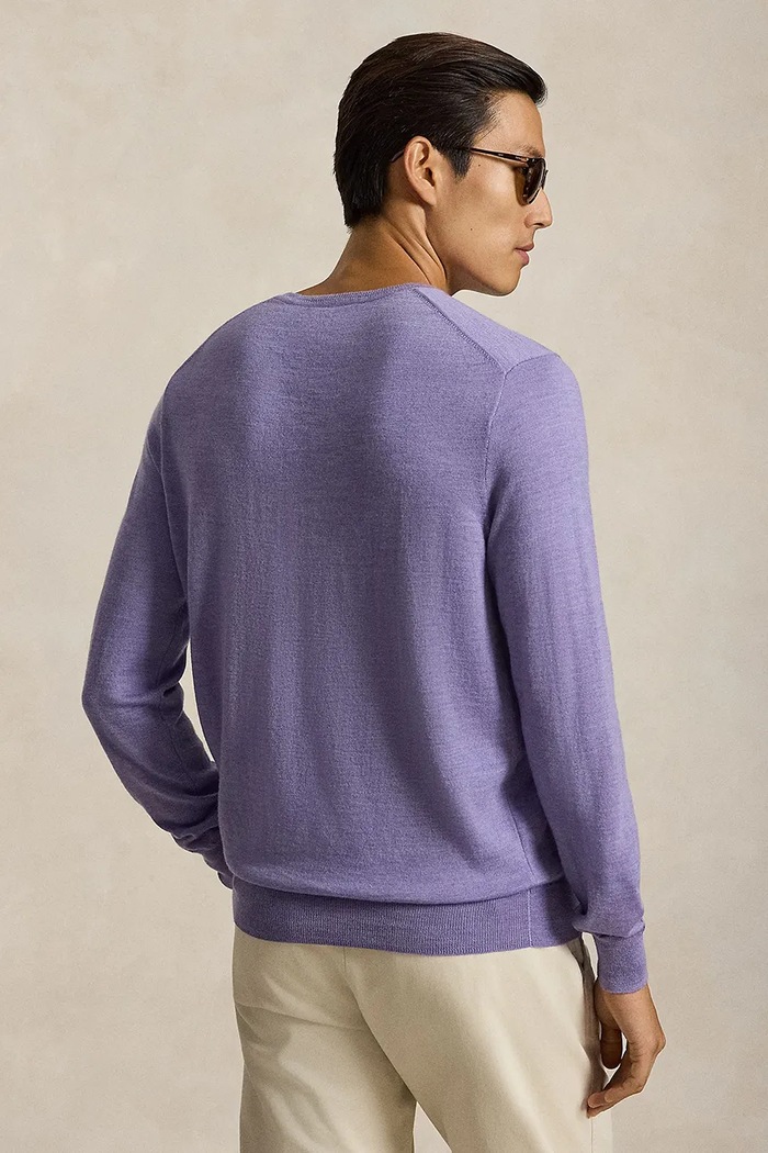 Polo Ralph Lauren Sweter męski wełniany 710954589 fioletowy AW26