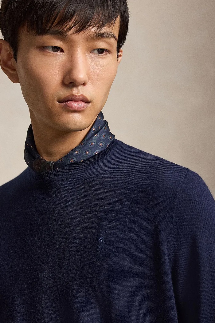 Polo Ralph Lauren sweter męski wełniany granatowy 710954589