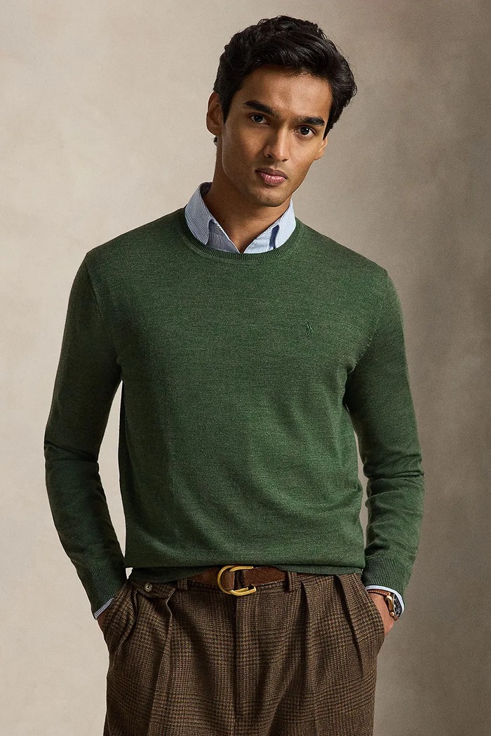 Polo Ralph Lauren sweter męski wełniany zielony 710954589