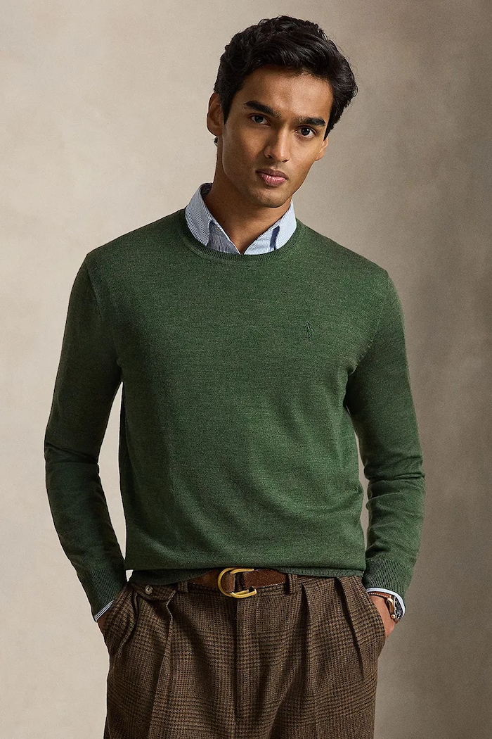 Polo Ralph Lauren sweter męski wełniany zielony 710954589