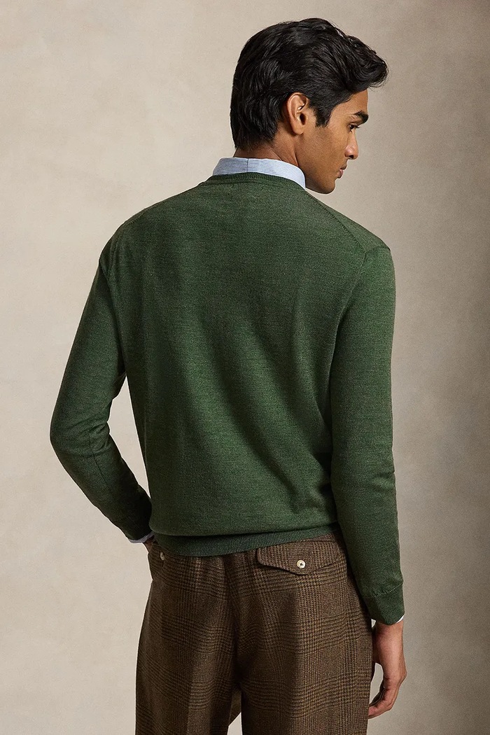 Polo Ralph Lauren sweter męski wełniany 710954589 zielony AW26