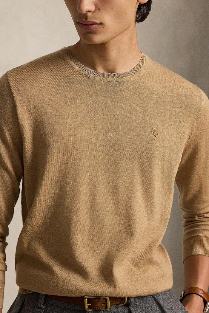 Polo Ralph Lauren sweter męski wełniany brązowy 710954589