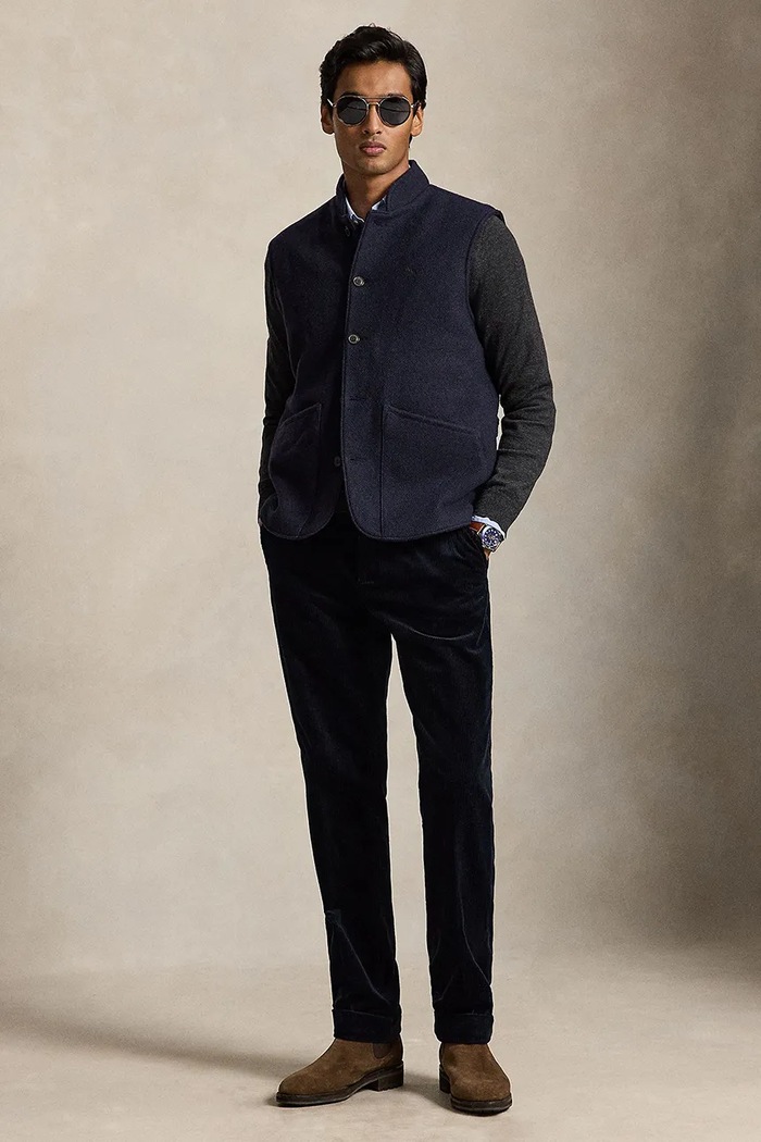 Odzież Polo Ralph Lauren Sweter wełniany męski 710954589 szary