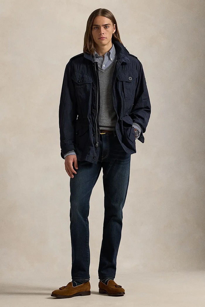Odzież Polo Ralph Lauren sweter męski wełniany 710941105 szary