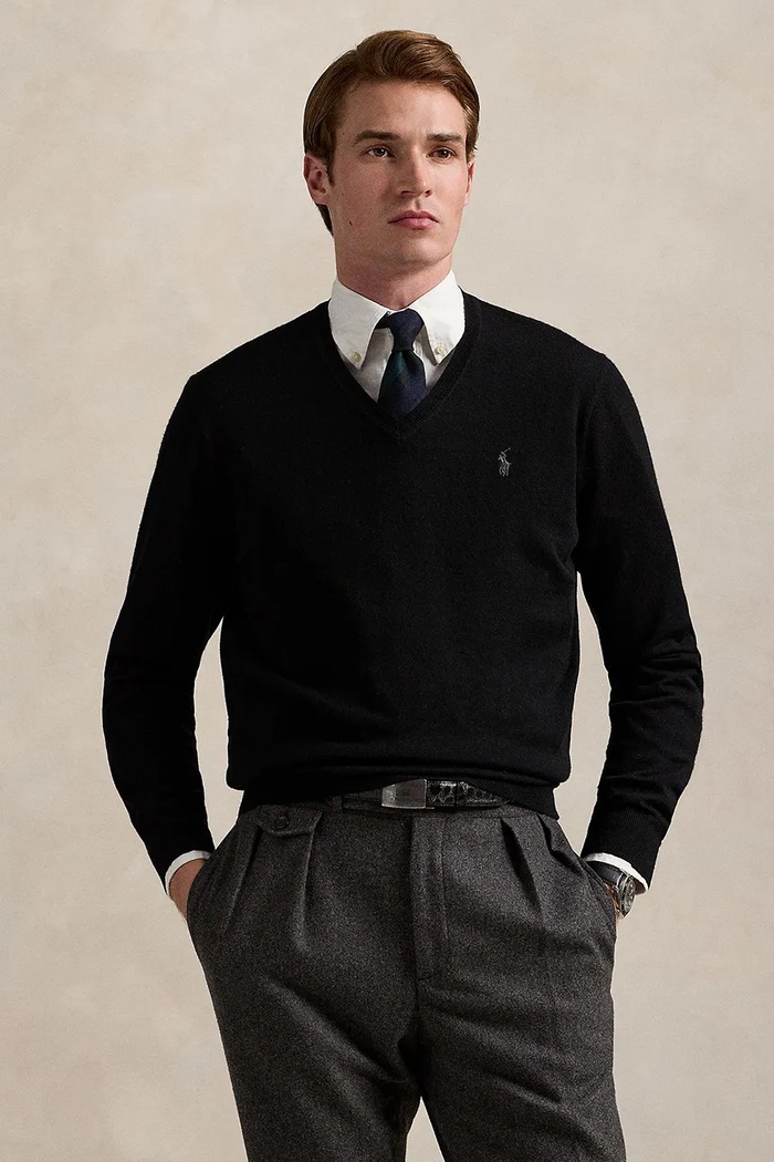 Polo Ralph Lauren sweter męski wełniany czarny 710941105