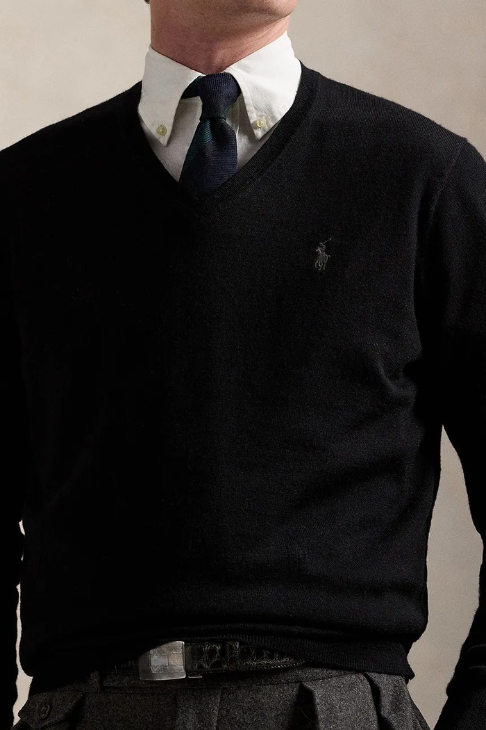 Polo Ralph Lauren sweter męski wełniany czarny 710941105