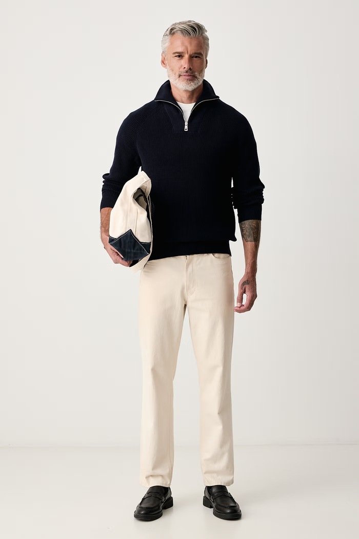 Tommy Hilfiger Πουλόβερ ανδρικό με πρόσμιξη μαλλιού MW0MW42531 σκούρο μπλε AW26