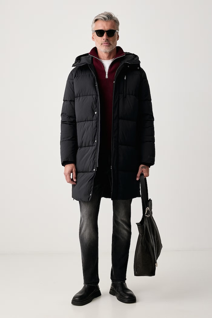 Tommy Hilfiger Πουλόβερ ανδρικό με πρόσμιξη μαλλιού MW0MW42531 μπορντό AW26