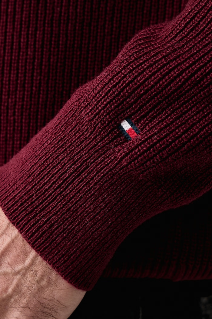 Tommy Hilfiger Πουλόβερ ανδρικό με πρόσμιξη μαλλιού MW0MW42531