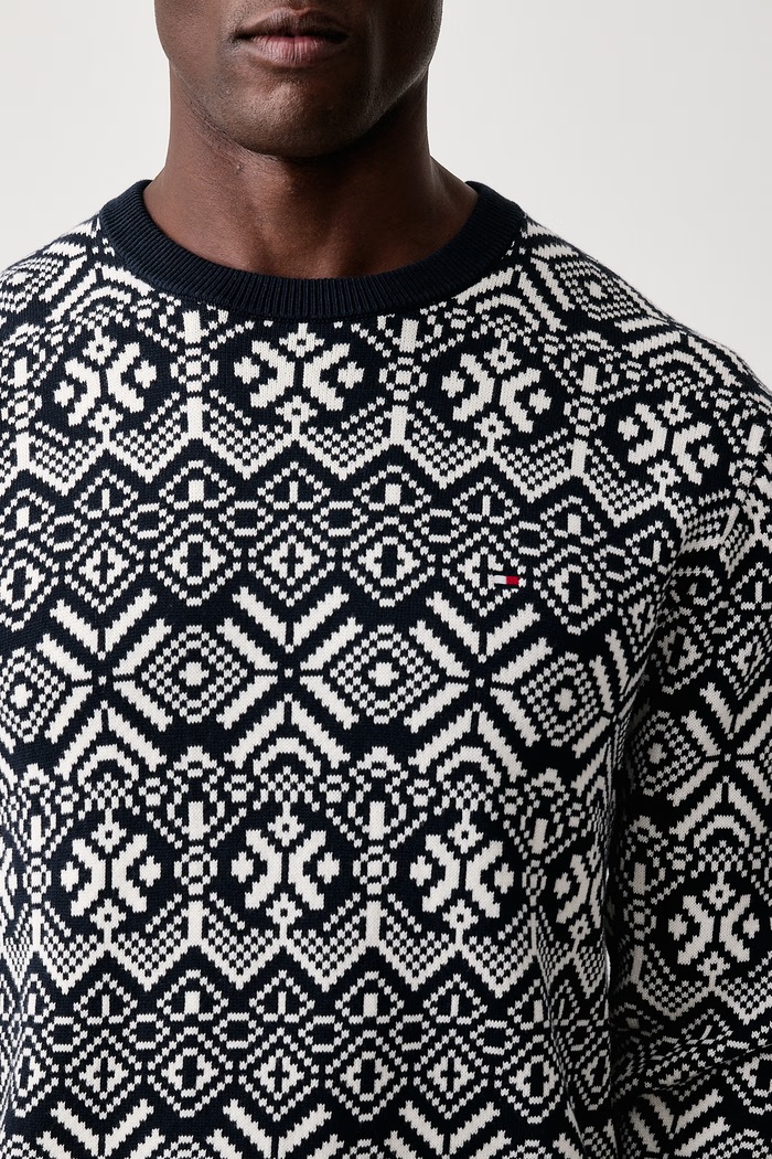 Πουλόβερ ανδρικό βαμβακερό Tommy Hilfiger MW0MW44815 σκούρο μπλε