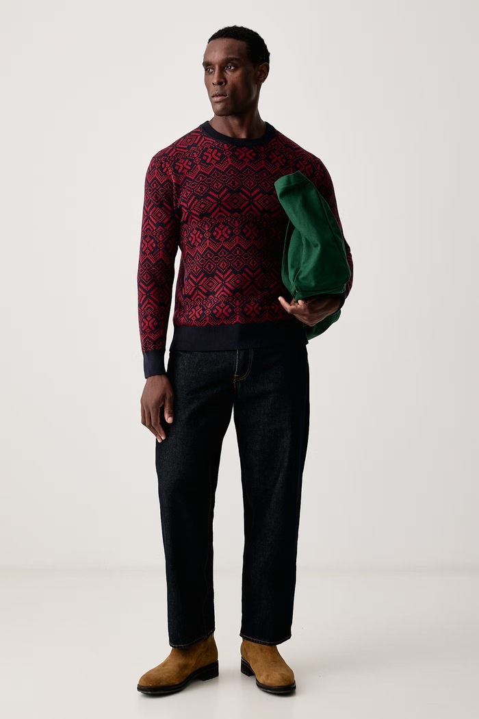 Tommy Hilfiger Πουλόβερ ανδρικό βαμβακερό MW0MW44815 μπορντό AW26