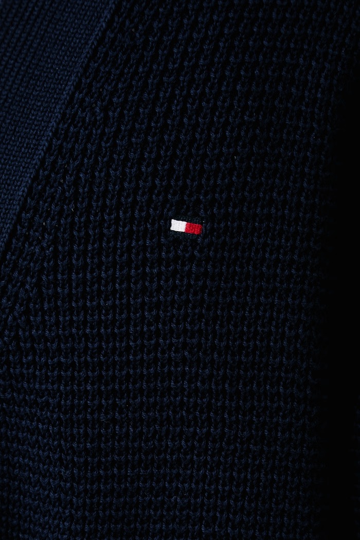 Tommy Hilfiger kardigán pánsky bavlnený MW0MW45656 tmavomodrá