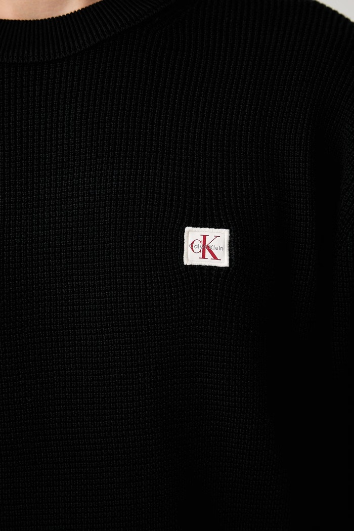 Calvin Klein Jeans sweter męski bawełniany LV04RH326G czarny