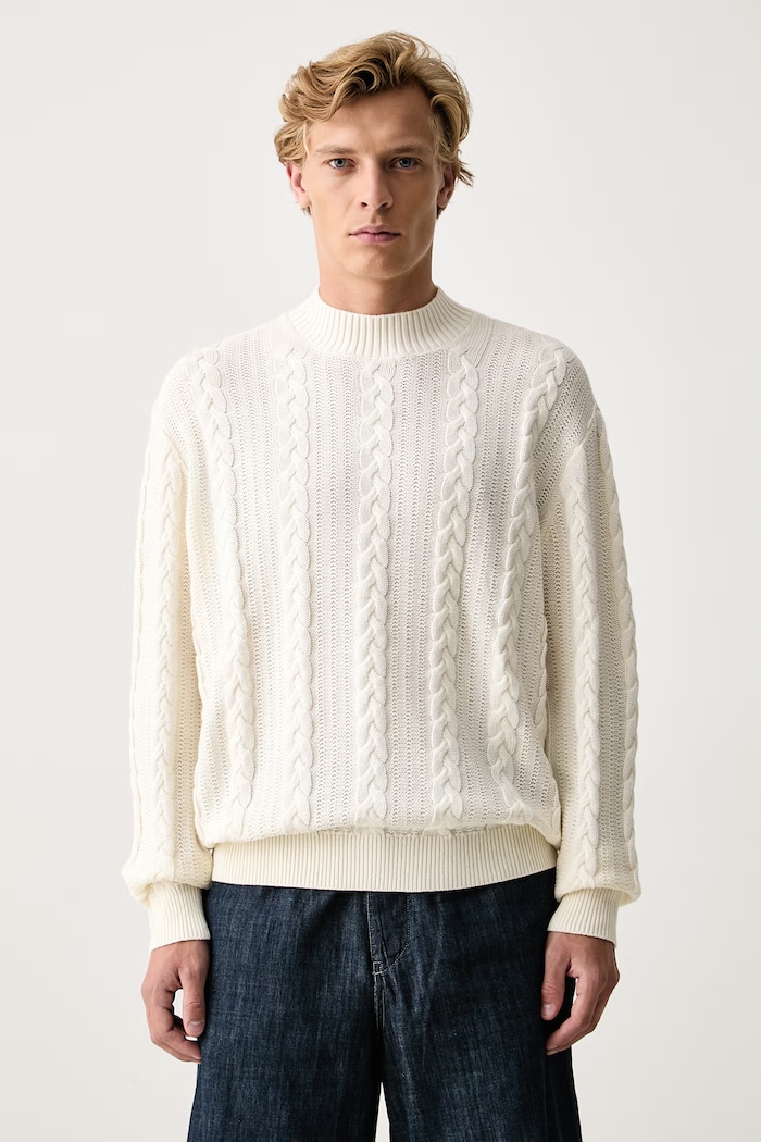 Armani Exchange Polorolák pánsky s prímesou vlny béžová XM003563.AF14008
