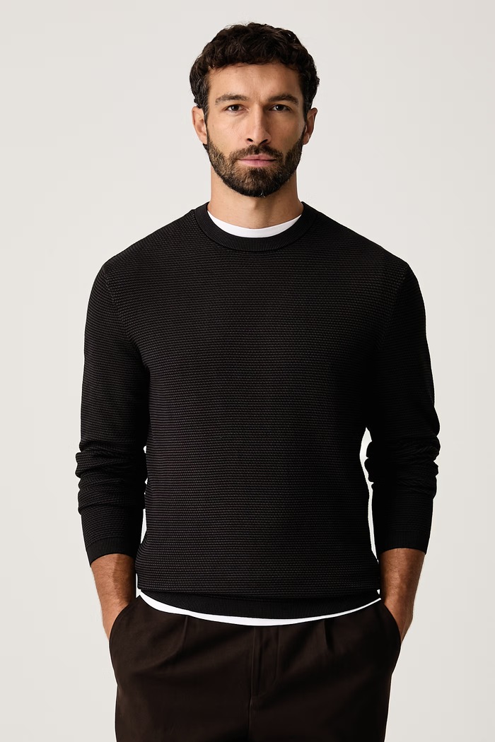 Armani Exchange Sweter męski z wiskozą brązowy XM003012.AF26379