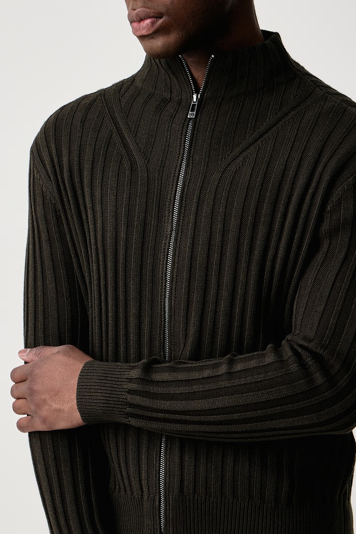 Sweter rozpinany męski z dodatkiem wełny Armani Exchange XM002998.AF14008 zielony