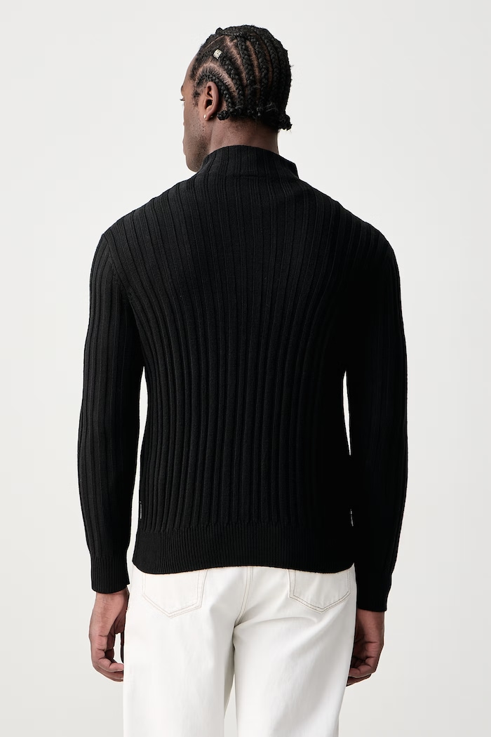 Одежда Armani Exchange Свитер на застежке мужской с добавлением шерсти XM002998.AF14008 чёрный