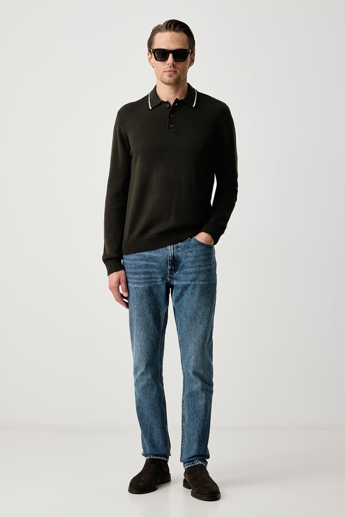 Armani Exchange Sweter męski z wełną XM002996.AF13776 zielony AW26