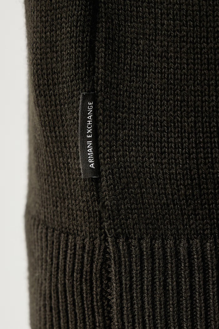 Sweter męski z wełną Armani Exchange zielony XM002996.AF13776