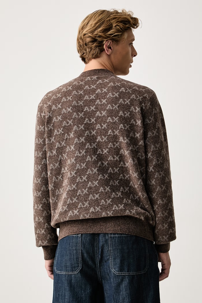 Oblečení Armani Exchange Svetr pánský XM002992.AF16916 hnědá
