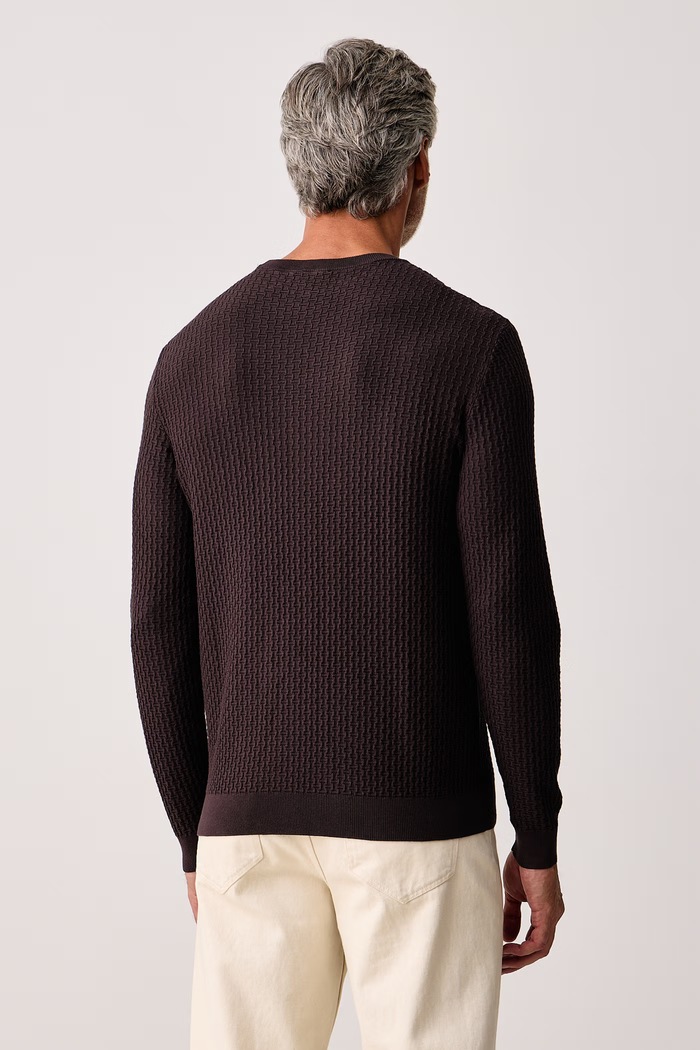 Odzież Armani Exchange Sweter męski z wiskozą XM002988.AF10454 brązowy