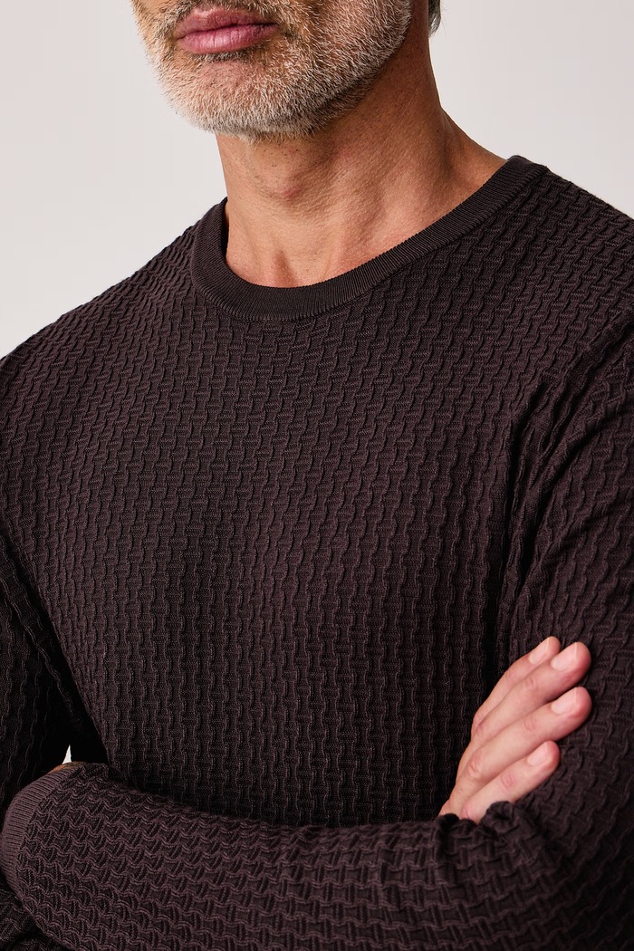 Sweter męski z wiskozą Armani Exchange XM002988.AF10454 brązowy