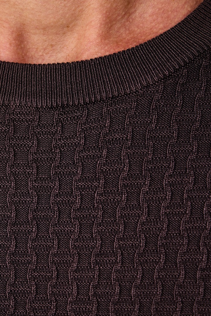 Sweter męski z wiskozą Armani Exchange brązowy XM002988.AF10454