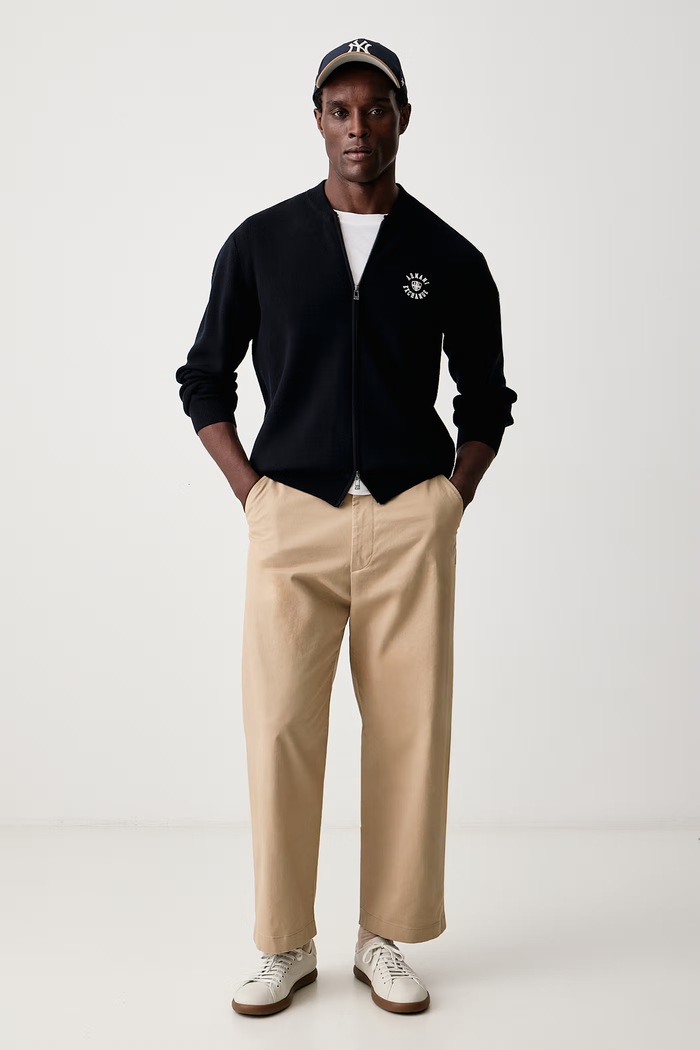 Armani Exchange Kardigan za muškarce s dodatkom vune XM002864.AF14007 mornarsko plava AW26