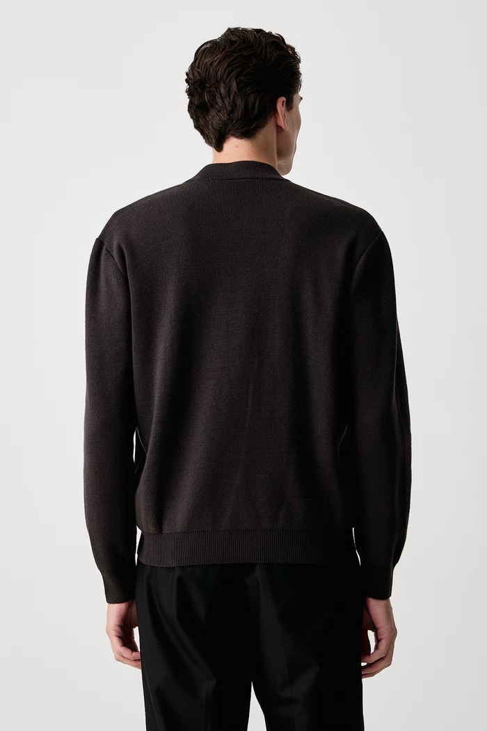 Odzież Armani Exchange Kardigan męski z dodatkiem wełny XM002864.AF14007 brązowy