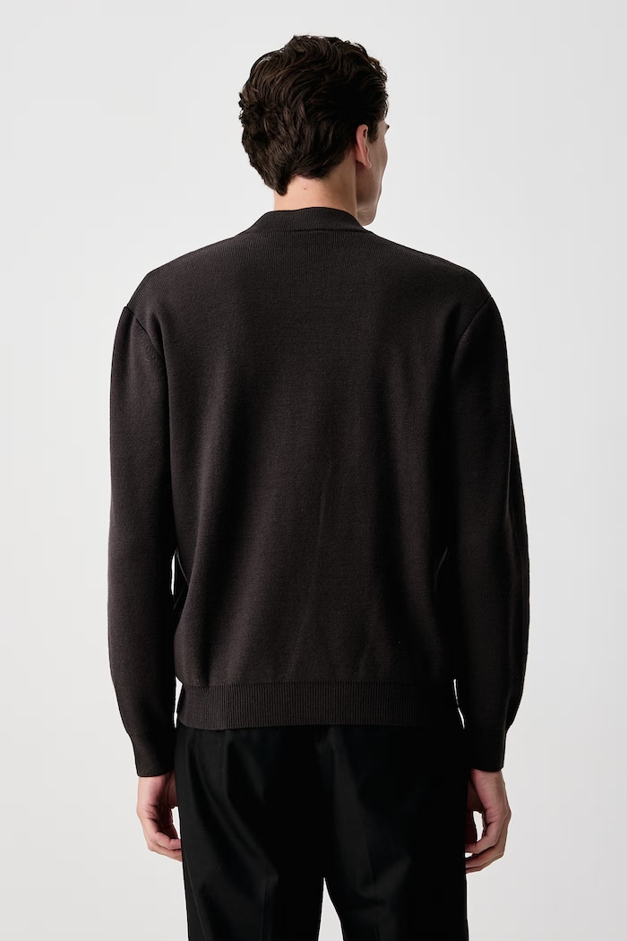 Odzież Armani Exchange Kardigan męski z dodatkiem wełny XM002864.AF14007 brązowy