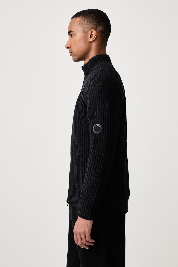 Sweter rozpinany męski z dodatkiem wełny C.P. Company 21CMKN300A006170A szary