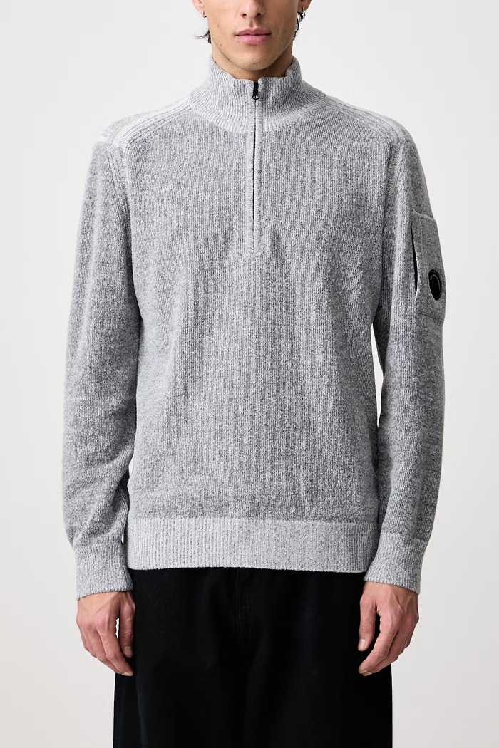 Półgolf męski z dodatkiem wełny C.P. Company szary 21CMKN298A006170A