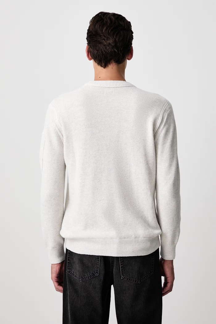 Odzież C.P. Company Sweter męski z dodatkiem wełny 21CMKN297A006170A beżowy