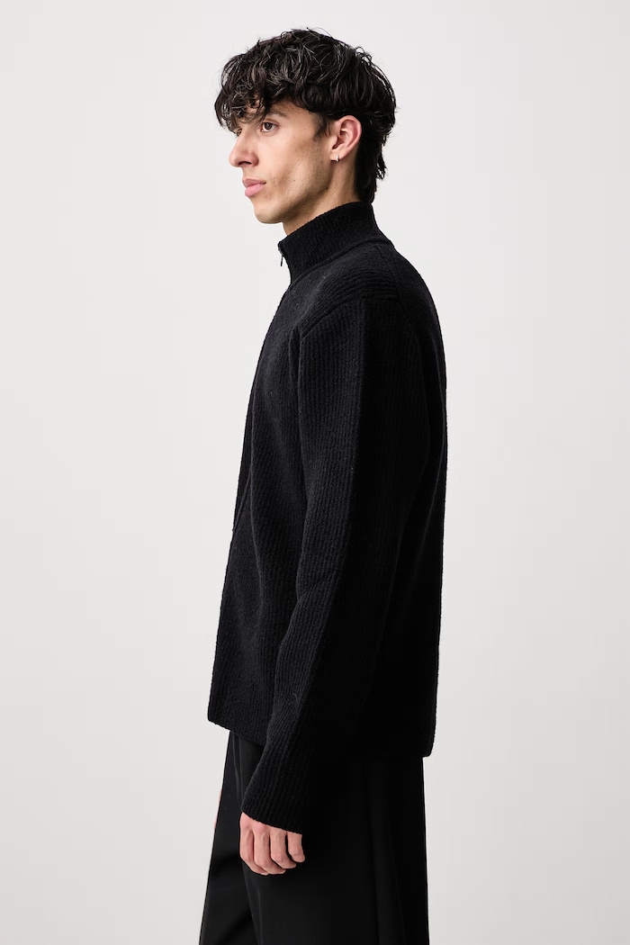 Sweter rozpinany męski z wełną C.P. Company 21CMKN249A110784A czarny