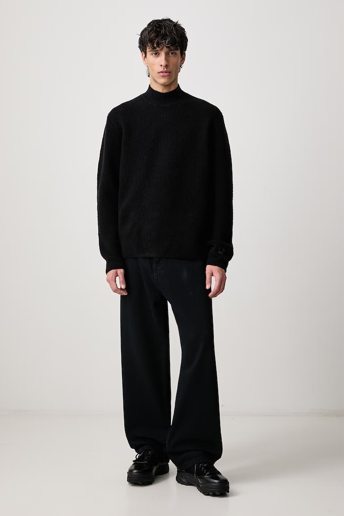 C.P. Company Sweter męski z wełną 21CMKN248A110784A czarny AW26