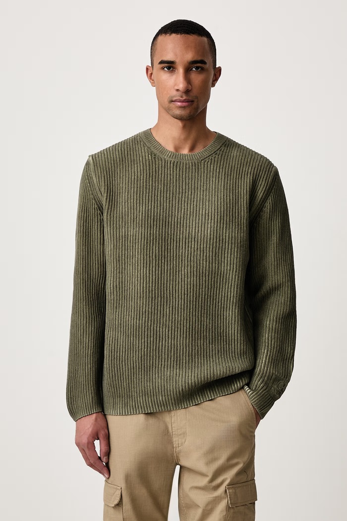 C.P. Company Sweter męski bawełniany zielony 21CMKN220A110790S