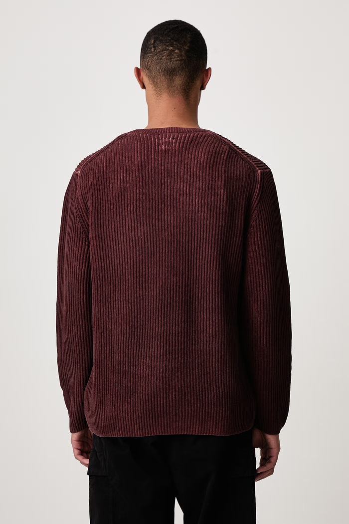 Odzież C.P. Company Sweter męski bawełniany 21CMKN220A110790S bordowy