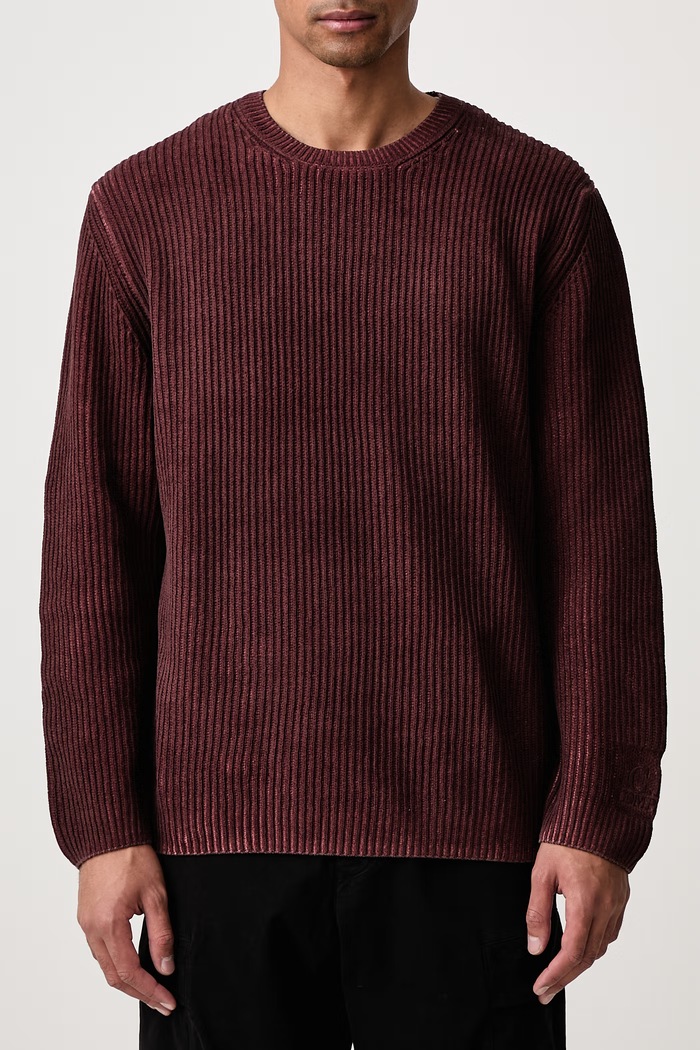 Sweter męski bawełniany C.P. Company bordowy 21CMKN220A110790S